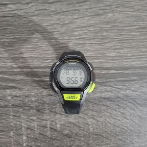 Casio Illuminator Digital Watch Men Black Green 3469 LWS-1000H Backlight 100M